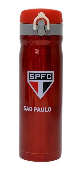 Imagem de Garrafa Térmica São Paulo Fc 450ml Inox Original Resistente - Mileno