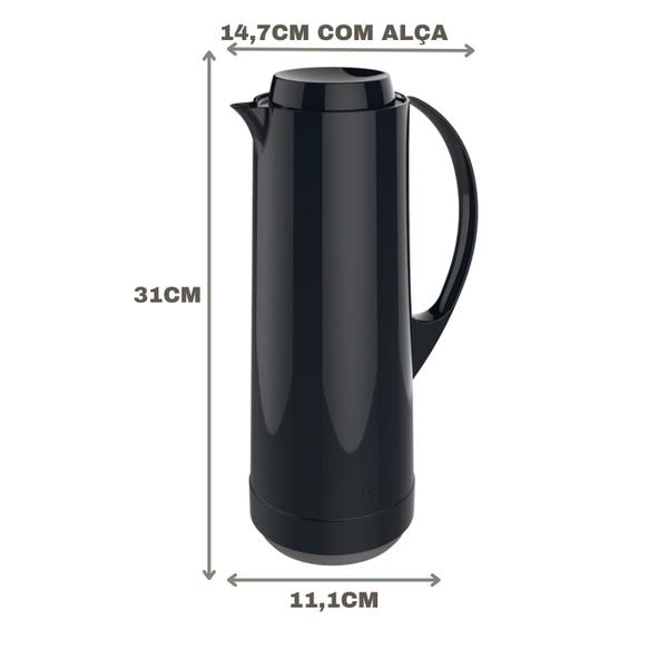 Imagem de Garrafa Térmica Sonetto 1Litro Café Leite Cha Agua Soprano