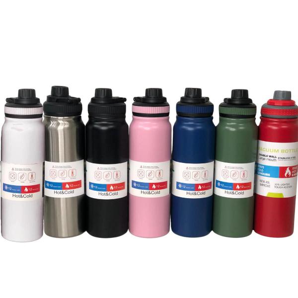 Imagem de Garrafa Térmica Squeeze Academia Quente Frio Inox 800 Ml Academia Musculação