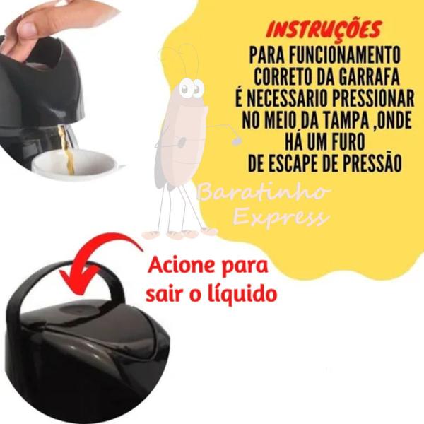 Imagem de Garrafa Térmica Uniterm Verona 600ml Chá Café Leite