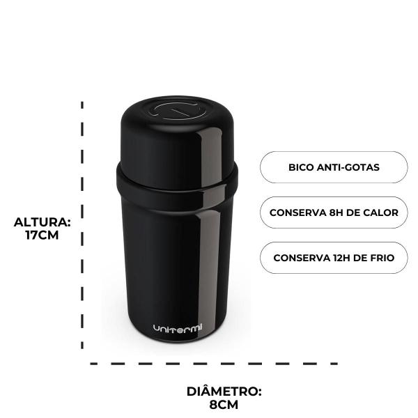 Imagem de Garrafa Térmica Unitermi 250ml para Café Chá Água Leite VARIAS CORES