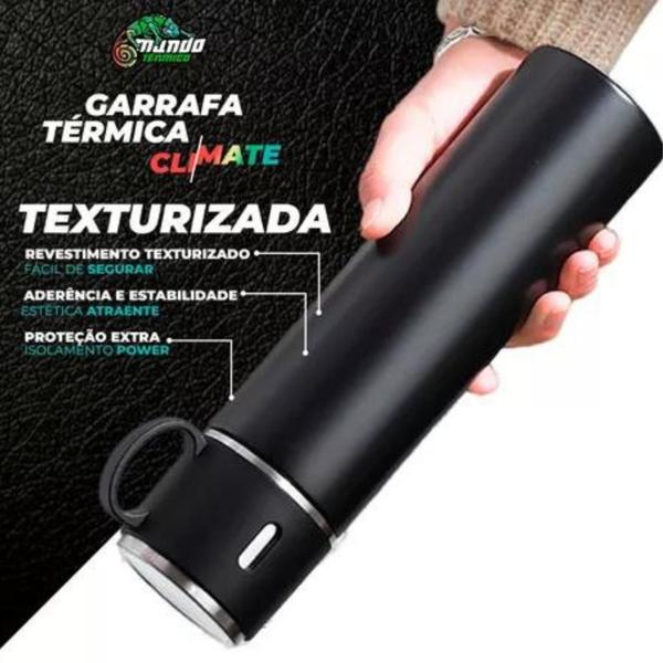 Imagem de Garrafa Térmica Vedada Inox 500ml Copo Caneca Squeeze Inquebrável Café Agua Quente Frio Isotermica