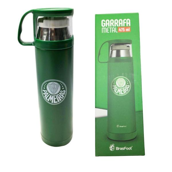 Imagem de Garrafa Térmica Verde Inox 475Ml Café +1 Caneca Quente Frio