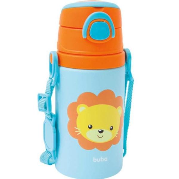 Imagem de Garrafa Térmico Infantil Com Canudo 400ml Leão Buba