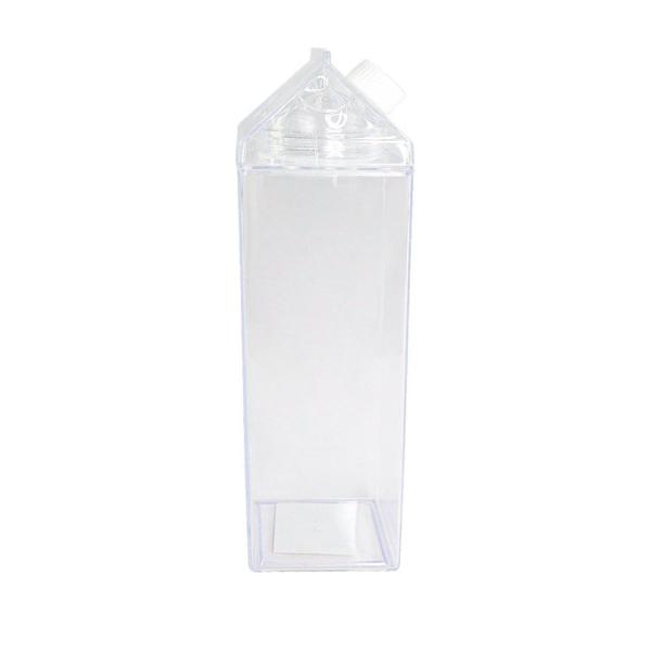 Imagem de Garrafa Transparente 1 Litro Organizadora Caixa de Leite Suco Bebida sem BPA com Adesivo