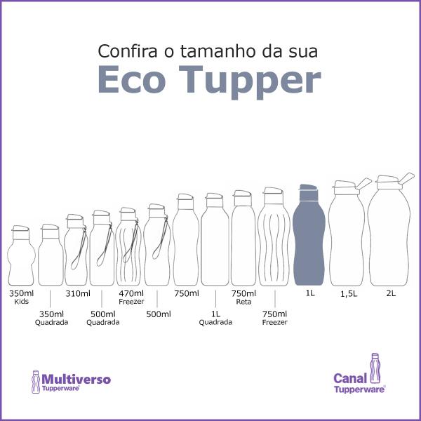 Imagem de Garrafa Tupperware 1L Eco Tupper Retornável Ecológica