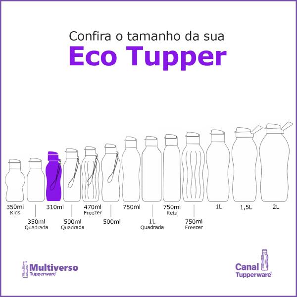 Imagem de Garrafa Tupperware 310ml Eco Tupper Retornável Ecológica