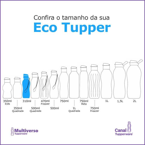 Imagem de Garrafa Tupperware 310ml Eco Tupper Retornável Ecológica