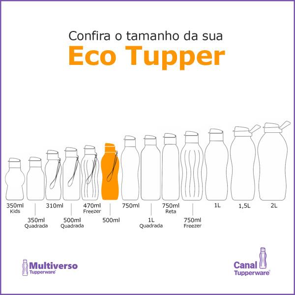 Imagem de Garrafa Tupperware 500ml Eco Tupper Retornável Ecológica