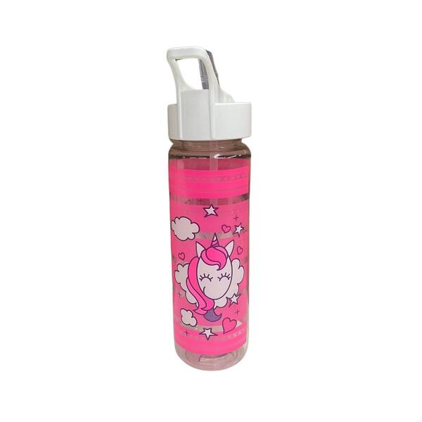 Imagem de Garrafa Unicórnio Squeeze Flip Top Pet 700 Ml Juvenil Rosa