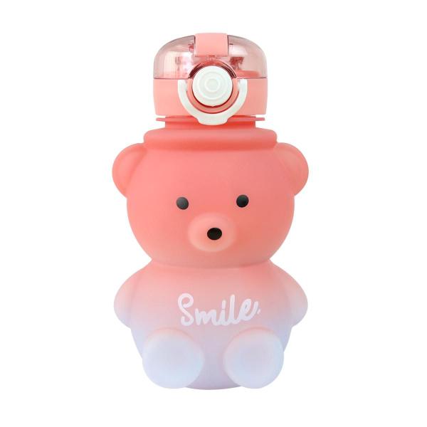 Imagem de Garrafa urso smile de plástico com alça 700ml