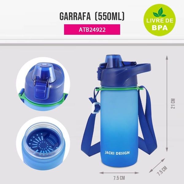 Imagem de Garrafa Vibe 550ml com Alça e Tampa com Vedação