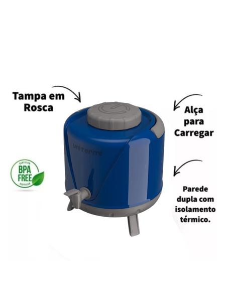 Imagem de Garrafão Térmico Garrafa Botijão Galão de 5 Litros com Torneira para Café Água Suco Terere e Chá