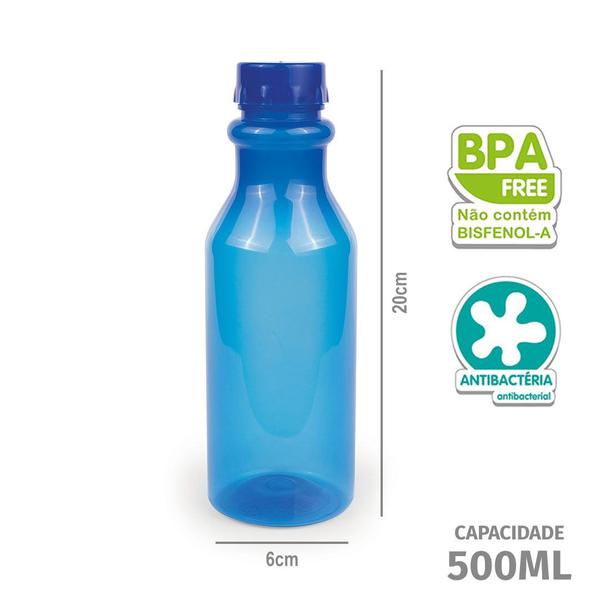 Imagem de Garrafinha de Água Infantil 500 ML Escolar Plasútil