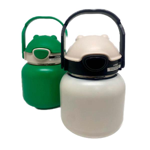Garrafinha De Agua Infantil 700 ml Squeeze Térmica - BRANCO - C3b Comércio Imagem de Garrafinha De Agua Infantil 700 ml Squeeze Térmica - BRANCO
