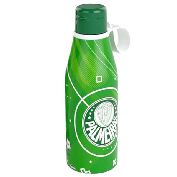 Imagem de Garrafinha de Água Palmeiras Hidratação tampa abre fácil 530ml Produto Oficial