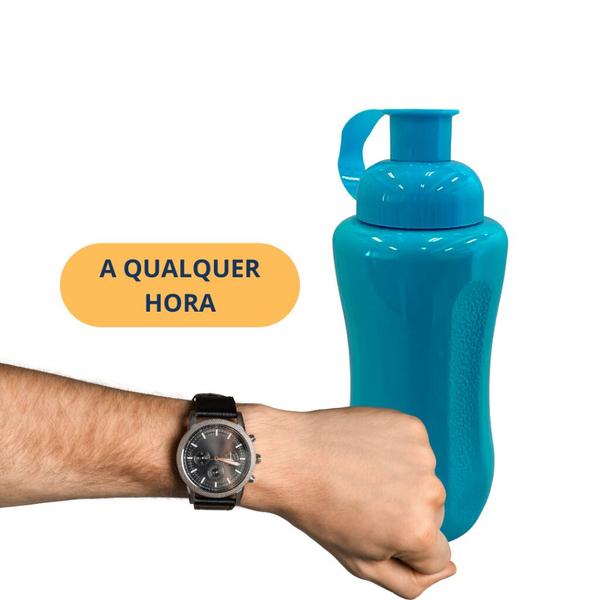 Imagem de Garrafinha De Água Suco Neon Squeeze Academia 600ml