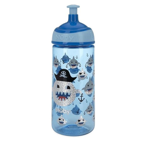 Imagem de Garrafinha de Tritan 540 ML Squeeze Glitter Azul Nûby Cajovil