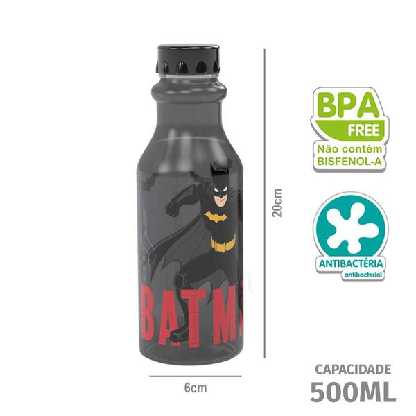 Imagem de Garrafinha do Batman Infantil 500 ML Escolar Plasútil