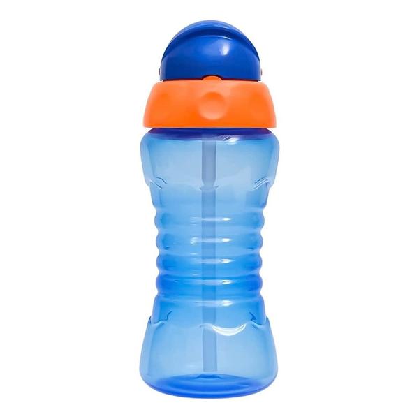Garrafinha Fresh com Canudo em Silicone - Laranja e Azul - Buba Imagem de Garrafinha Fresh com Canudo em Silicone - Laranja e Azul - Buba