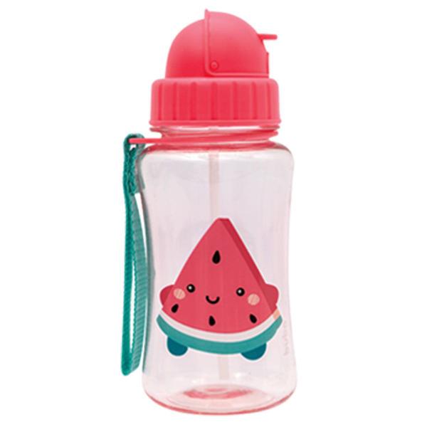 Imagem de Garrafinha Infantil Animal Fun e Frutti com Canudo e Alça 400 ml Buba