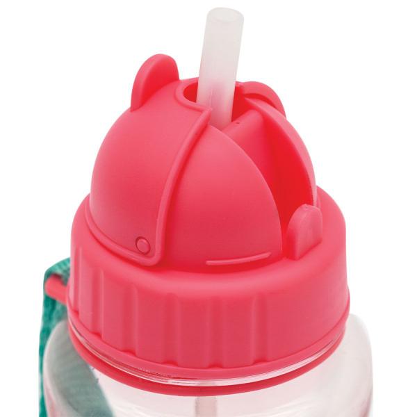 Imagem de Garrafinha Infantil Animal Fun e Frutti com Canudo e Alça 400 ml Buba