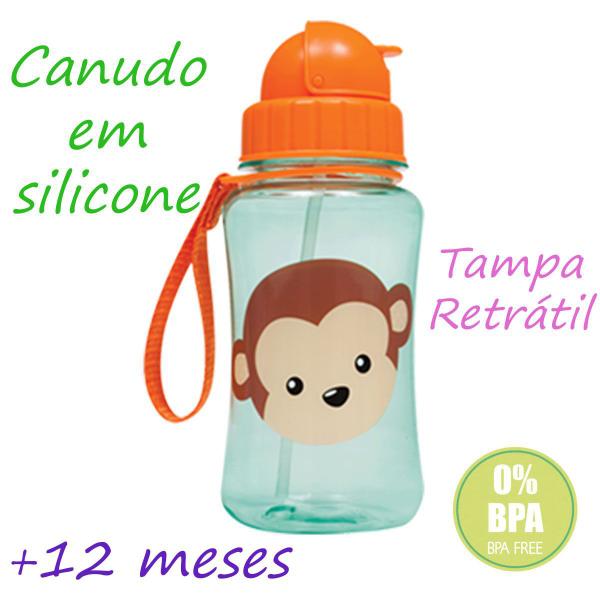 Imagem de Garrafinha Infantil Animal Fun e Frutti com Canudo e Alça 400 ml Buba