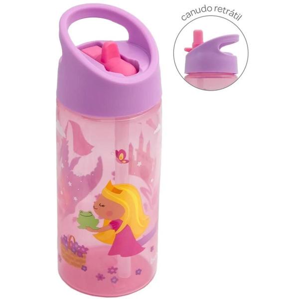 Imagem de Garrafinha Infantil Aventuras Princesas Rosa 380Ml Buba