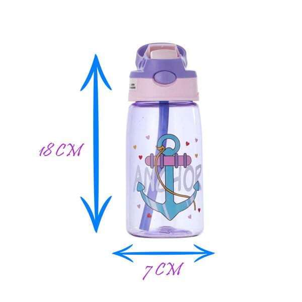Garrafinha Infantil com Bico de Silicone e Alça Portátil 480 ml Animais Antivazamento - Letoy Imagem de Garrafinha Infantil com Bico de Silicone e Alça Portátil 480 ml Animais Antivazamento