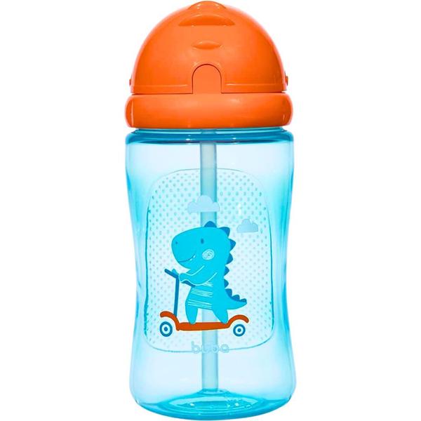 Imagem de Garrafinha Infantil Dino Patinete Azul 400 ML 13773 - BUBA