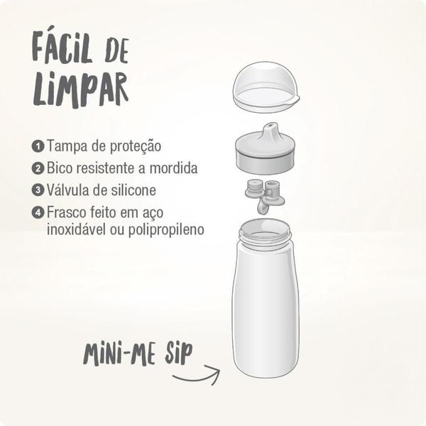 Imagem de Garrafinha Infantil Mini-Me 300Ml Inox Raposa Bege - Nuk