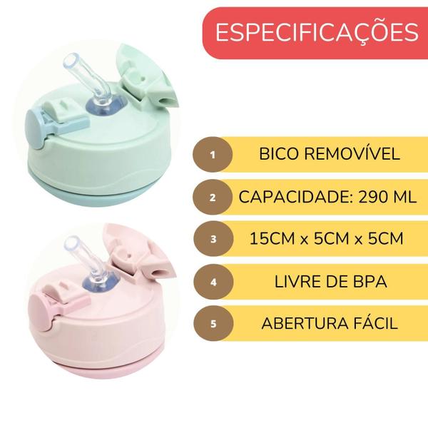 Imagem de Garrafinha Infantil Térmica 290Ml E Copo Transição 210Ml