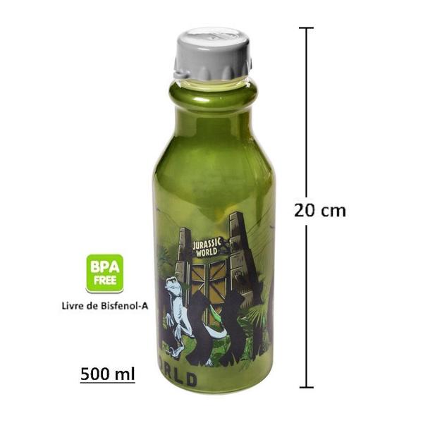 Imagem de Garrafinha Jurassic World Dinossauro com tampa 500ml  1 Unidade