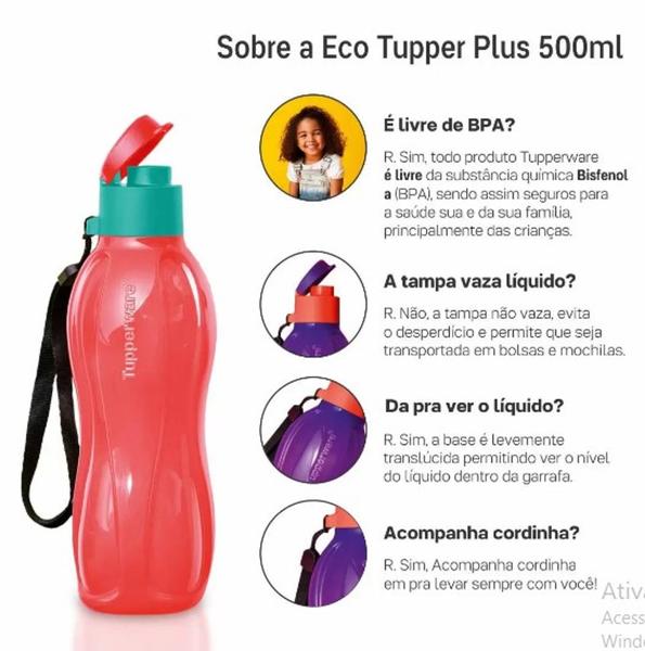 Imagem de Garrafinha originel da Tupperware - cores sortidas - 500ml