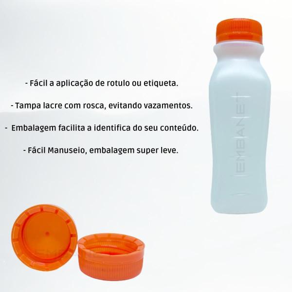 Imagem de Garrafinha Para Suco Descartavel 300Ml Pet Com Lacre (12Und)