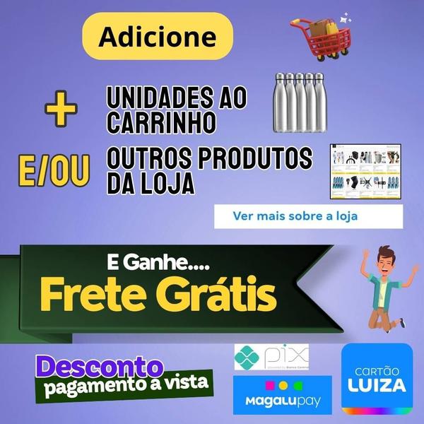 Imagem de Garrafinha Termica 1L 1 Litro Garrafa De Agua Inox Original Inoxidavel Frio Gelando Quente 24h academia trabalho escritorio casa oficina capa dupla