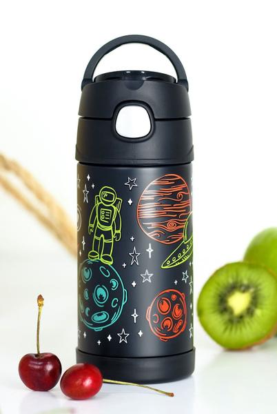 Imagem de Garrafinha Térmica Infantil Thermos 355ml Astronauta Preta