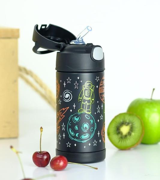 Imagem de Garrafinha Térmica Infantil Thermos 355Ml Astronauta Preta