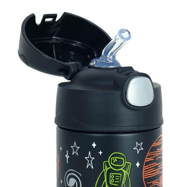 Imagem de Garrafinha Térmica Infantil Thermos 355Ml Astronauta Preta