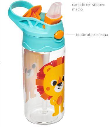 Imagem de Garrafinha tritan zoo leão 450ml  18834 - buba 