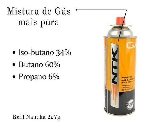 Imagem de Gás Refil Lata Para Maçarico Fogareiro Butano Propano 227g