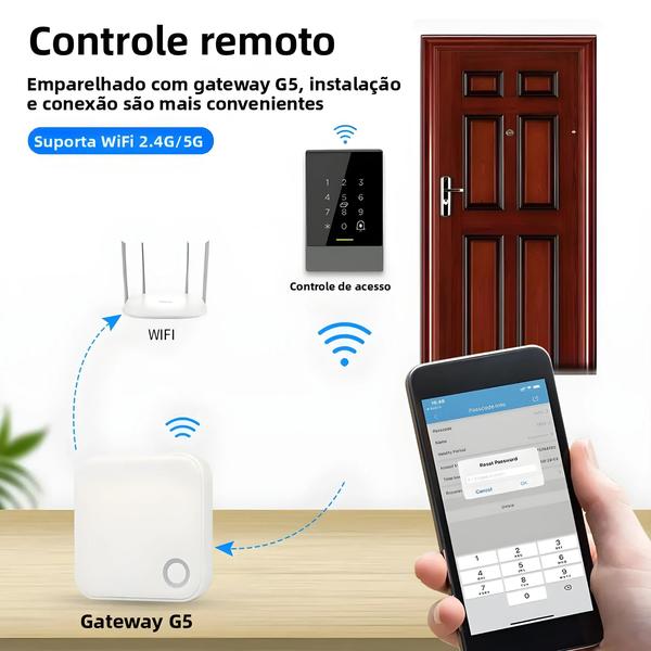 Gateway WIFI TTLOCK G5 2.4G 5G Bluetooth Mesh Para Fechaduras