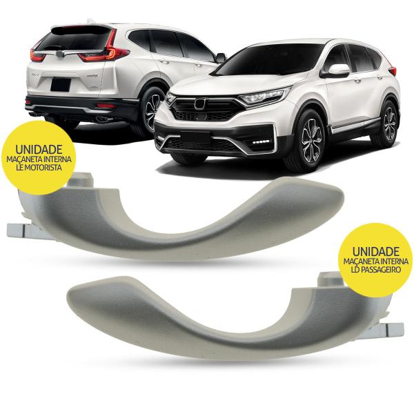 Gatilho Maçaneta Interna da Porta Dianteira Traseira Prata Honda CRV 2018 2019 2020 2021 2022 - CLICKAR Imagem de Gatilho Maçaneta Interna da Porta Dianteira Traseira Prata Honda CRV 2018 2019 2020 2021 2022
