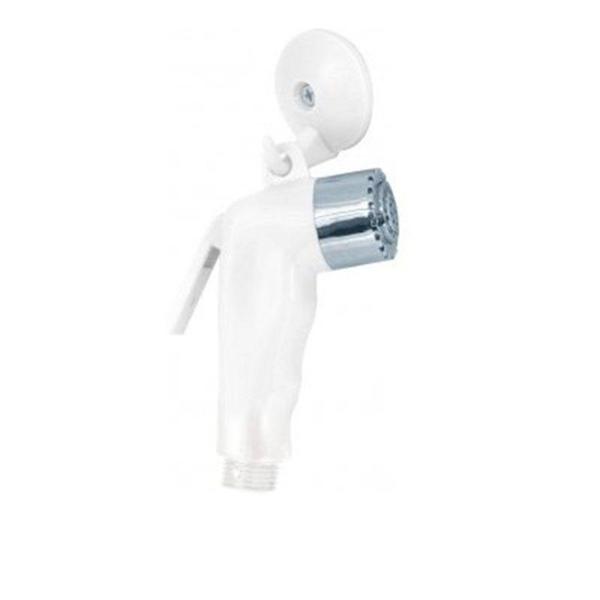 gatilho para ducha higienica branca com suporte - higiban Imagem de gatilho para ducha higienica branca com suporte - higiban