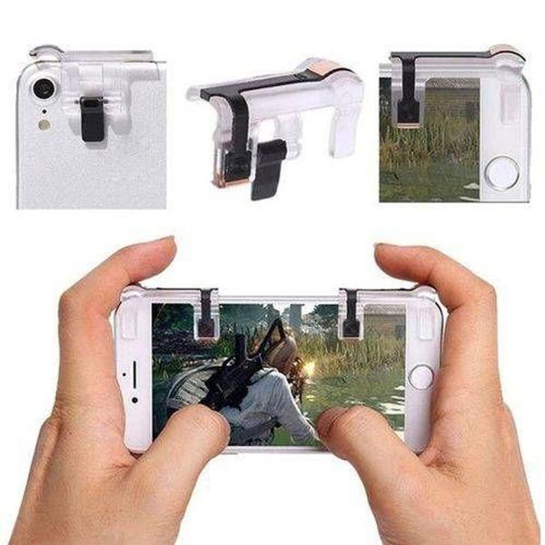 Imagem de Gatilhos Para Celular Jogar Games Botão L1 - R1 Pubg Freefire - Gold - Assim