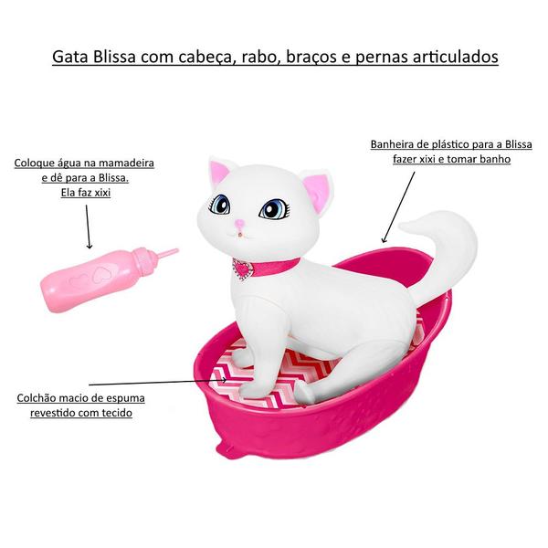 Imagem de Gatinha da Barbie Cuidados com a Blissa na caminha Pupee