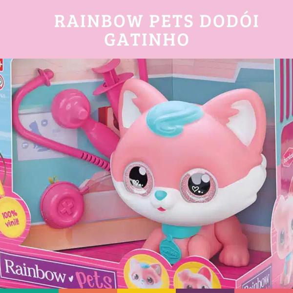 Imagem de Gatinho em Vinil Rainbow Pets Dodói Gato Bambola