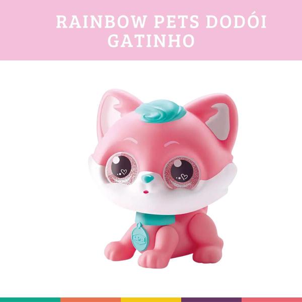 Imagem de Gatinho em Vinil Rainbow Pets Dodói Gato Bambola