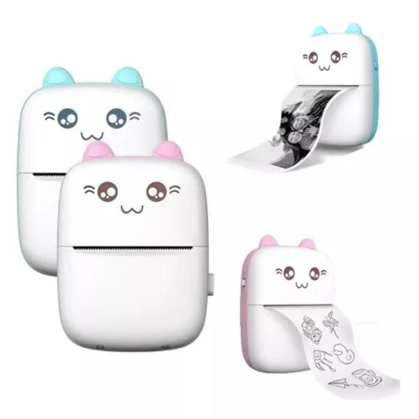 Imagem de Gatinho Portátil Bluetooth Papel Etiqueta