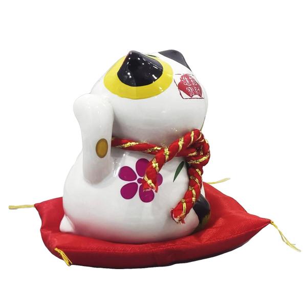 Gato da Sorte Porcelana Decorativa Maneki Neko Boa Fortuna 803 - Luhi Comércio de Presentes Imagem de Gato da Sorte Porcelana Decorativa Maneki Neko Boa Fortuna 803